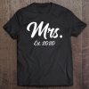 Matching Mr. & Mrs. Established 2020 Gifts Mrs. Est. 2020 Tee