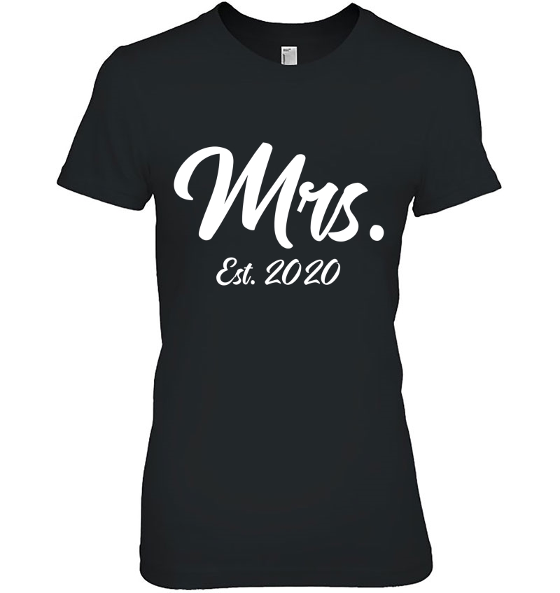 Matching Mr. & Mrs. Established 2020 Gifts Mrs. Est. 2020 Ladies Tee