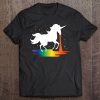 Men's Unicorn Spew Rainbow Design Tee