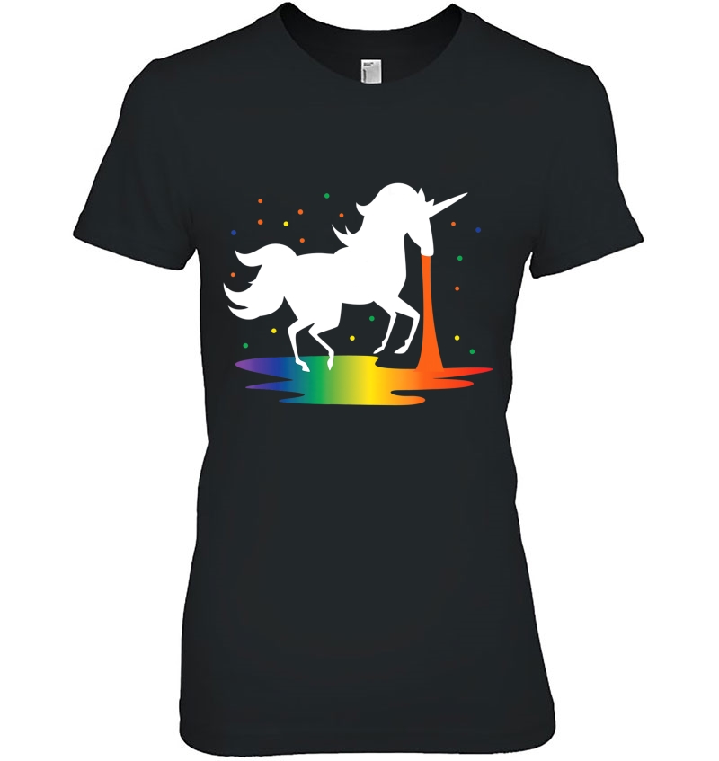 Men's Unicorn Spew Rainbow Design Hoodie