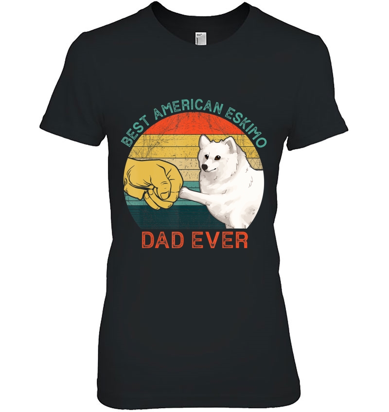 Mens Best American Eskimo Dad Ever Vintage Dog Gift Father's Day Hoodie