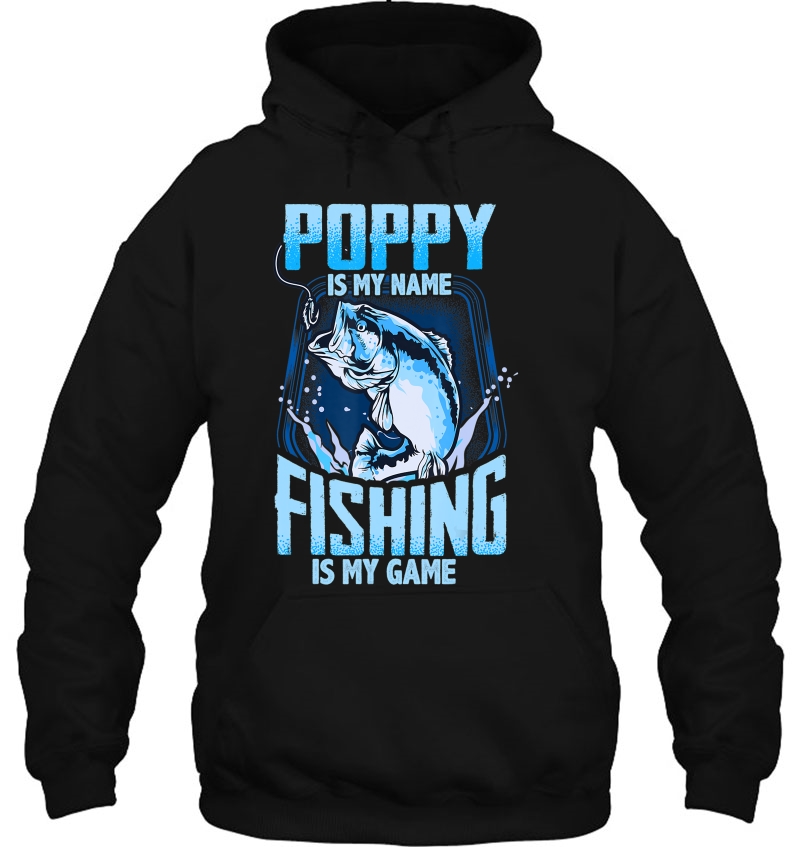 Mens Poppy Is My Name Fishing Is My Game Fathers Day Gifts Mugs