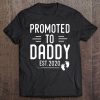 Mens Promoted To Daddy Est 2020 Best New Dad Gift Funny Tee