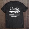 Mens Uncle 2020 Funny Promoted To Uncle Gift Idea Tee