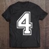 Number 4 Varsity Sports Team Jersey Tee