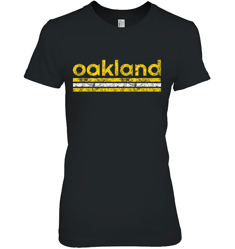 Oakland California Retro Vintage Weathered Ladies Tee