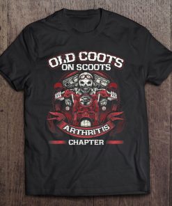 Old Coots On Scoots Biker Shirt Motorcycles Retirement Funny Tee