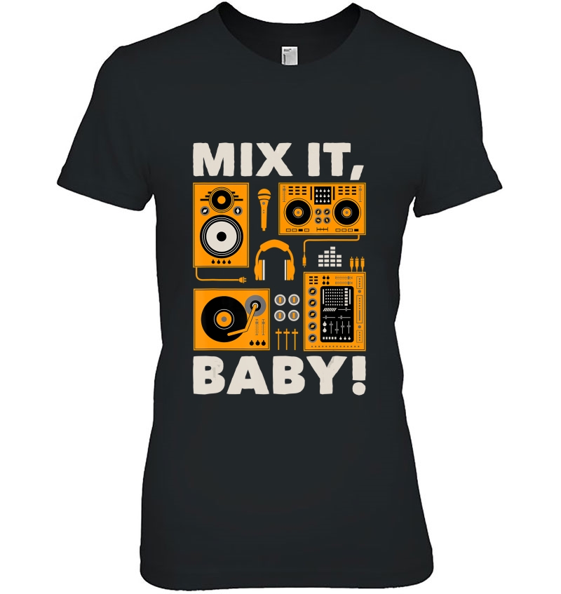 Old School Dj Tshirt Edm Music Deejay Ladies Tee