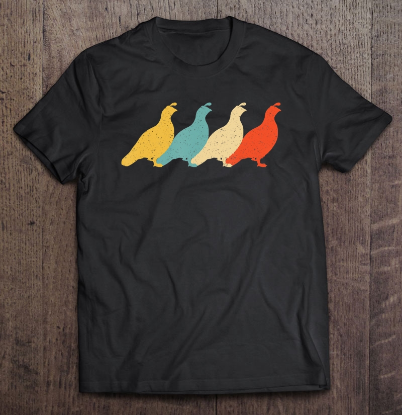 Partridge Vintage Retro Bird Quail Grouse Lover 60S 70S Gift Shirt