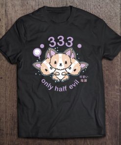 Pastel Goth 333 Only Half Evil Kawaii Corgi Dog Gift Tee