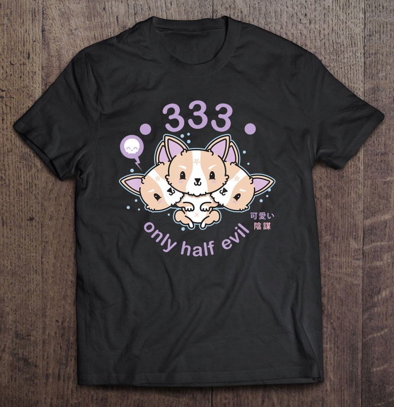 Pastel Goth 333 Only Half Evil Kawaii Corgi Dog Gift Shirt