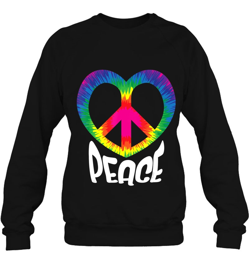 Peace And Love Heart Tie Dye Groovy Valentine's Peace Sign Mugs