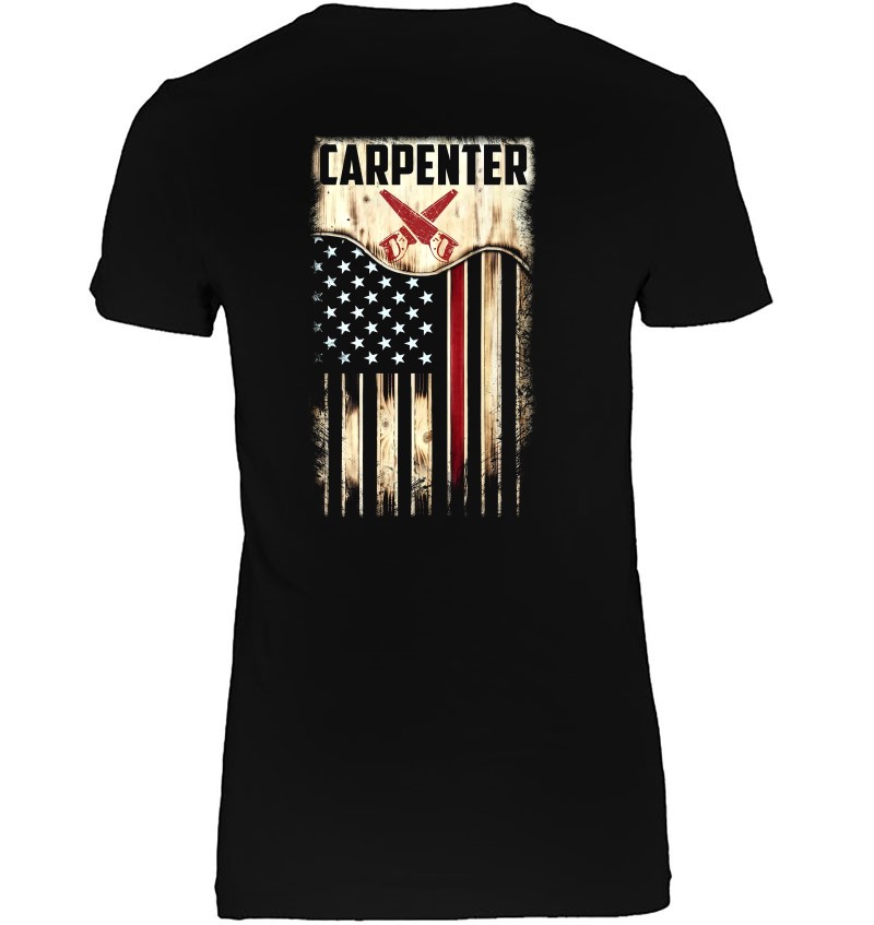 Carpenter American Flag Vintage Retro Hoodie