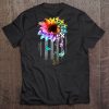 You Are My Sunshine Colorful Sunflower Cross American Flag Tee