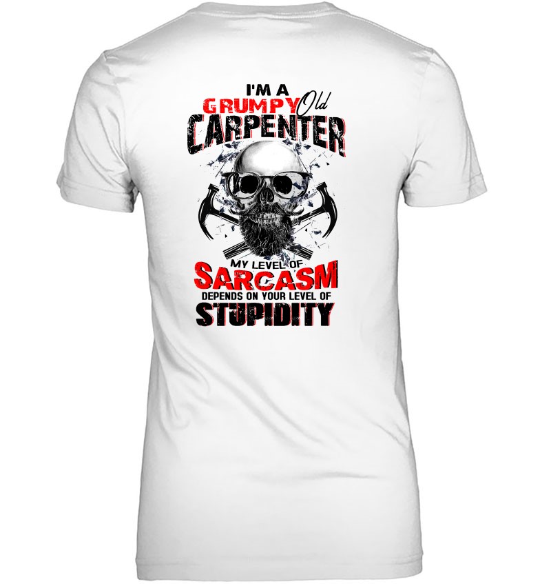 I'm A Grumpy Old Carpenter Beard Skull Version Hoodie