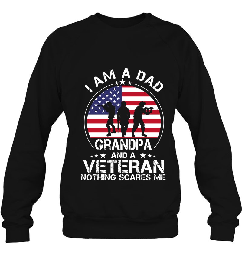 I Am A Dad Grandpa And A Veteran Nothing Scares Me Mugs