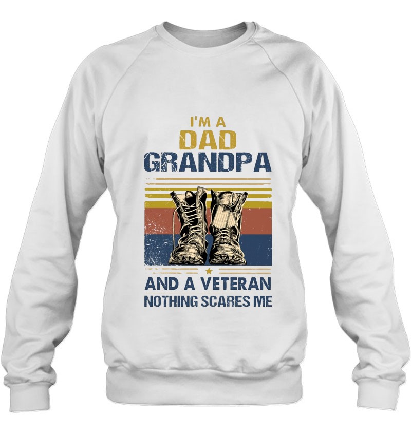 I'm A Dad Grandpa And A Veteran Nothing Scares Me Combat Boots Vintage Version Mugs