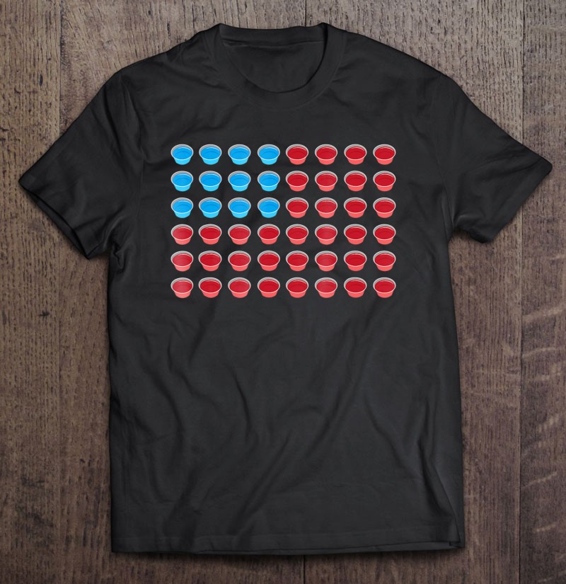 American Flag July Fourth Jello Shot Drinking Party Tshirt Shirt