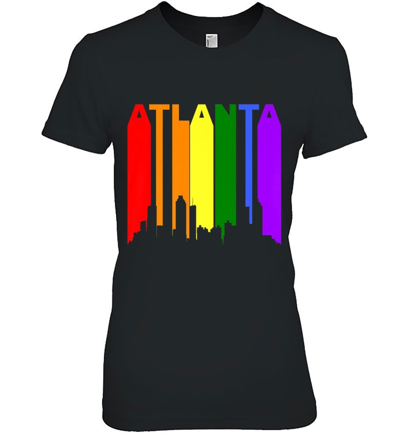 Atlanta Georgia Rainbow Skyline Lgbt Gay Pride Hoodie