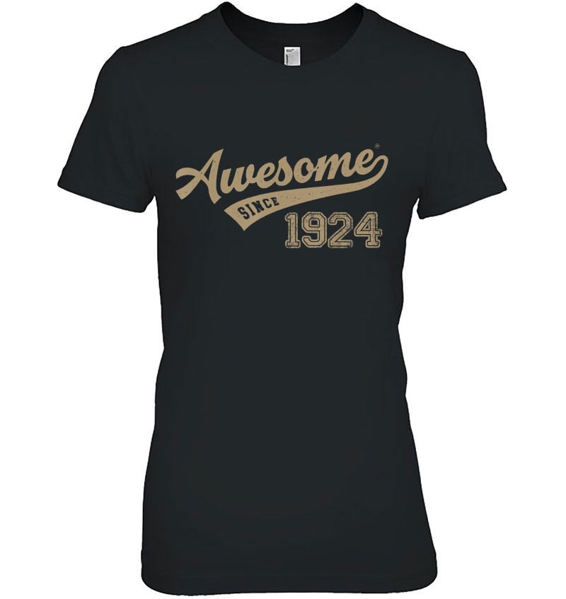 Awesome Since 1924 Old School Baseball 96Th Birthday Gift Hoodie