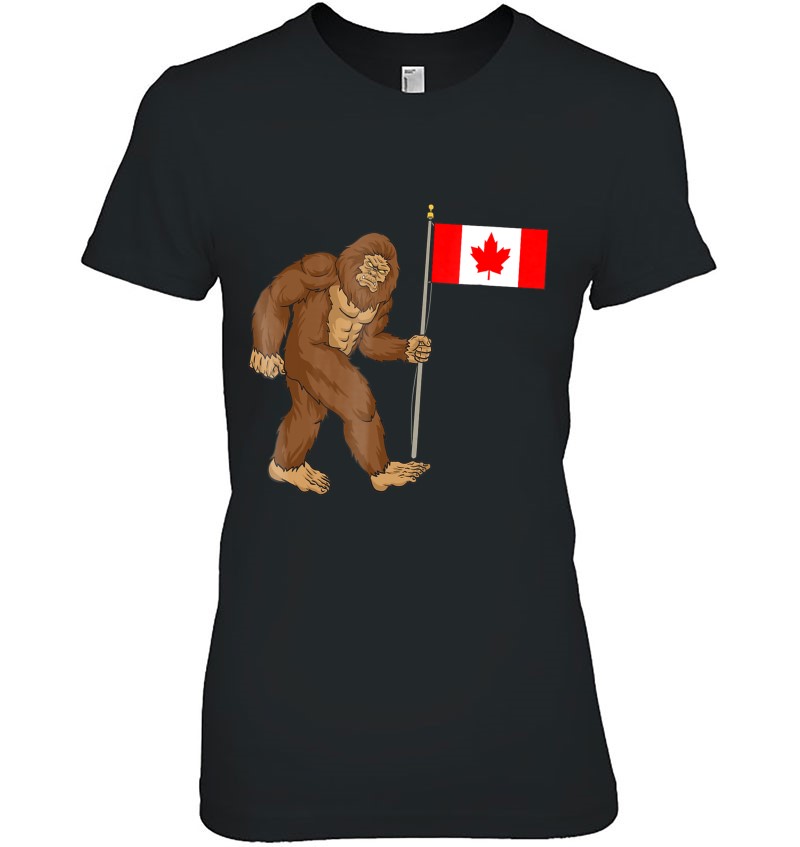 Bigfoot Canadian Flag Shirt - Funny Canada Shirts Hoodie