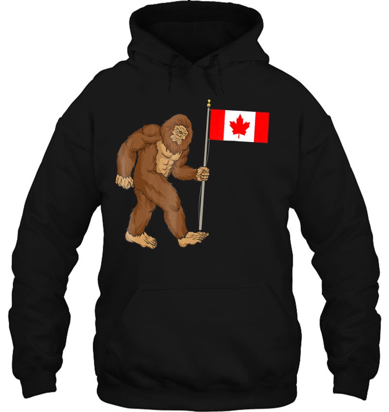 Bigfoot Canadian Flag Shirt - Funny Canada Shirts Mugs