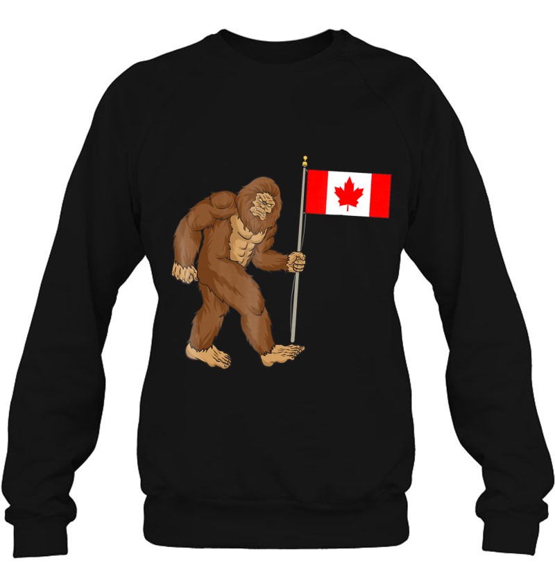 Bigfoot Canadian Flag Shirt - Funny Canada Shirts Mugs