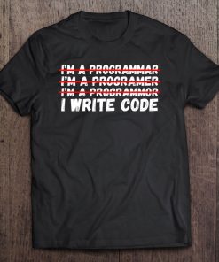 Binary I Write Code Programer Funny Gift Tee