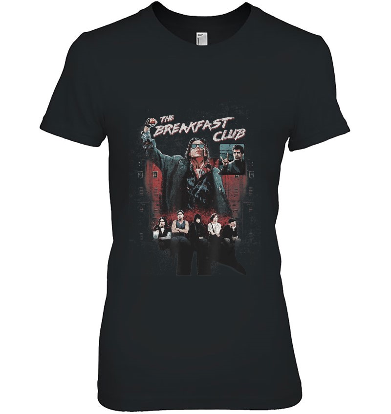 Breakfast Club Vintage Main Cast Logo Graphic Ladies Tee