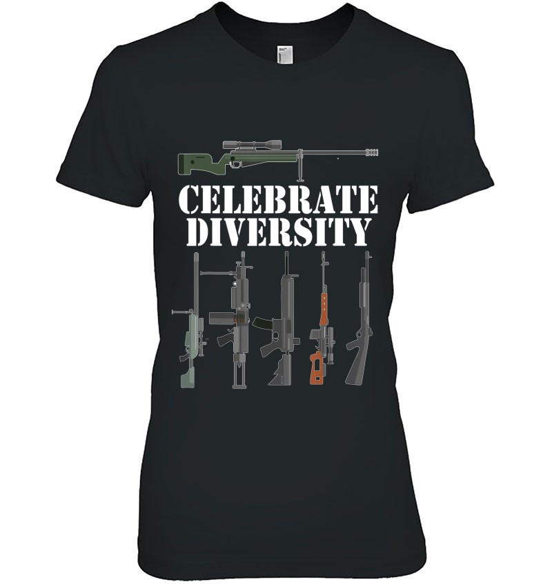 Celebrate Diversity Gun Funny Gifts For Lovers Women Ladies Tee