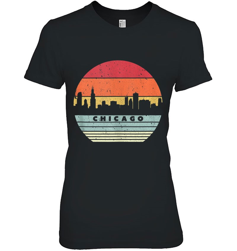 Chicago, Retro Usa Skyline Tank Top Hoodie