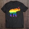 Colorful Elephant Rainbow Flag Gay Pride Tee