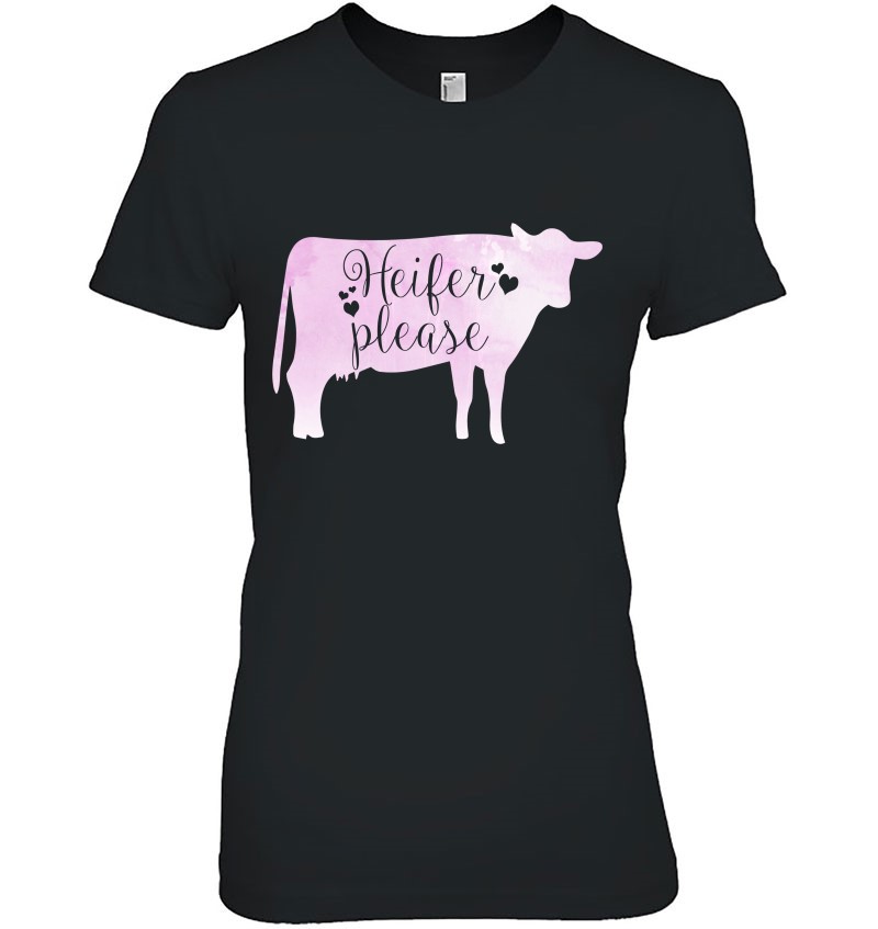 Colorful Heifer Please , Pink Cow Shirt For Women