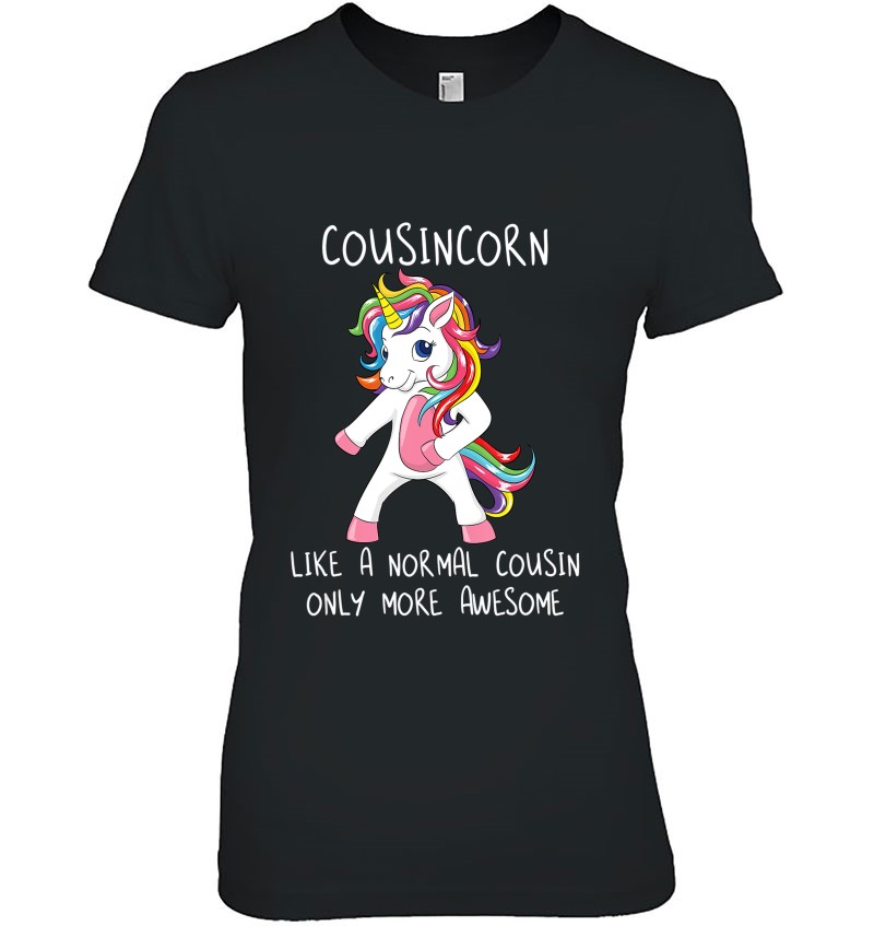 Cousincorn Like A Cousin Only Awesome Flossing Unicorn Tee Hoodie