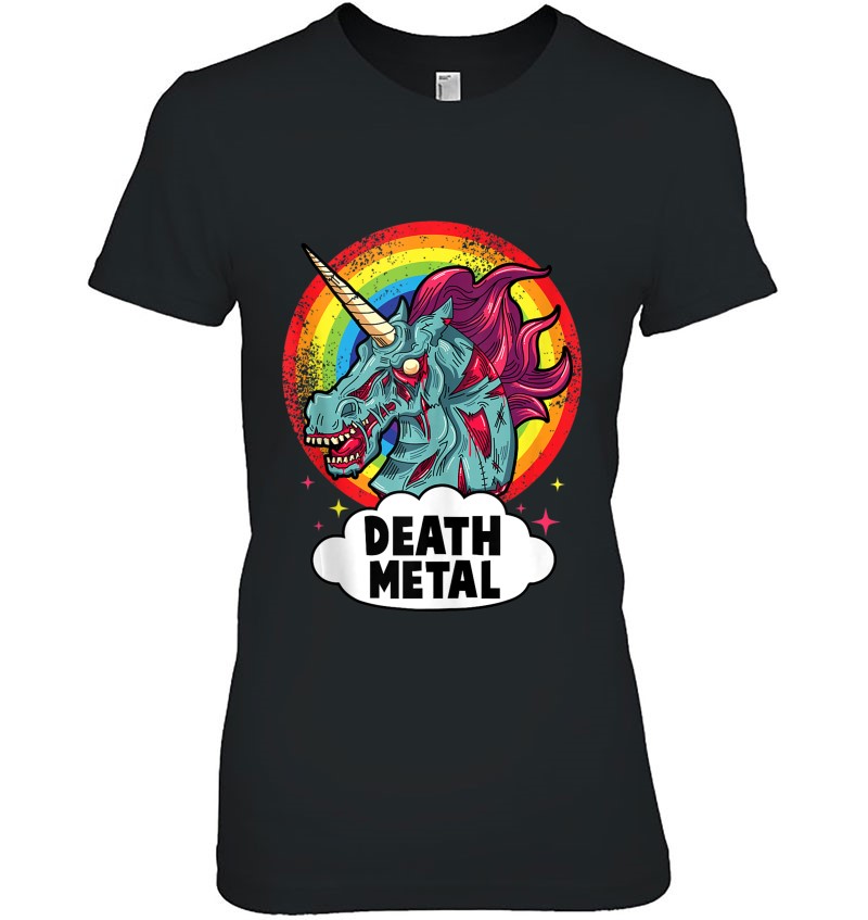 Death Metal Unicorn Rainbow Rocker Emo Zombie. Tank Top Hoodie