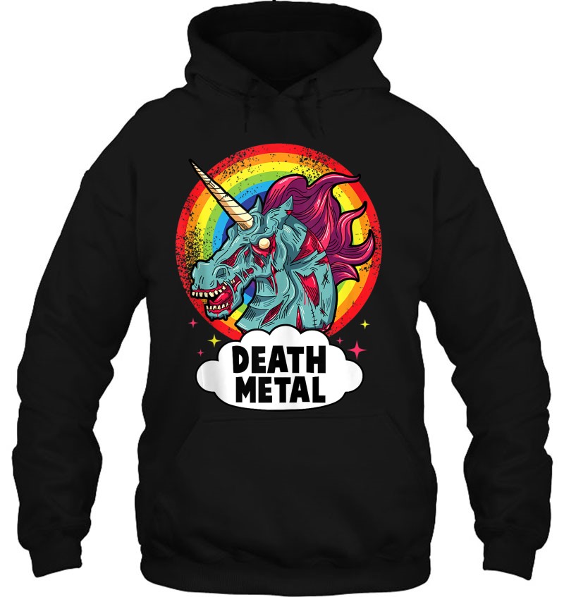 Death Metal Unicorn Rainbow Rocker Emo Zombie. Tank Top Mugs