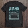 Funny Electrical Engineer Nutrition Facts Shirt Tee