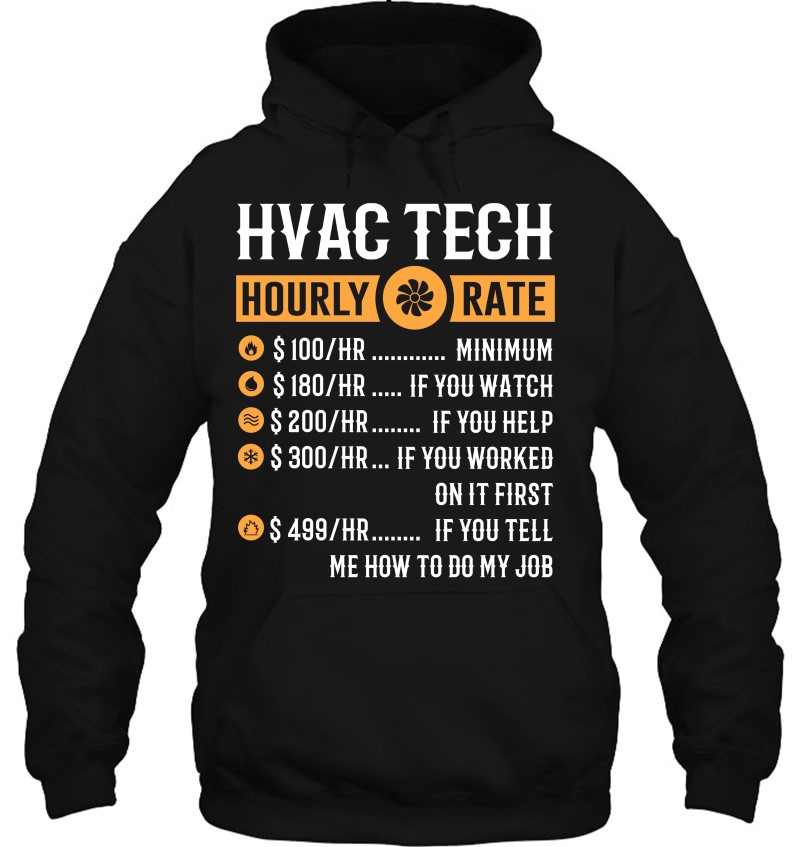 Funny Hvac Tech Gifts - Hvac Tech Hourly Rate Mugs