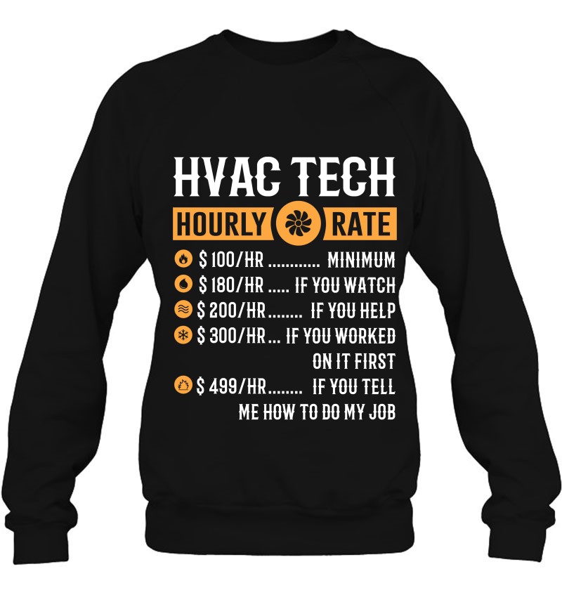 Funny Hvac Tech Gifts - Hvac Tech Hourly Rate Mugs