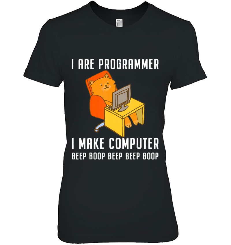 Funny I Are Programmer Coding Nerd Cat Drawing Hoodie