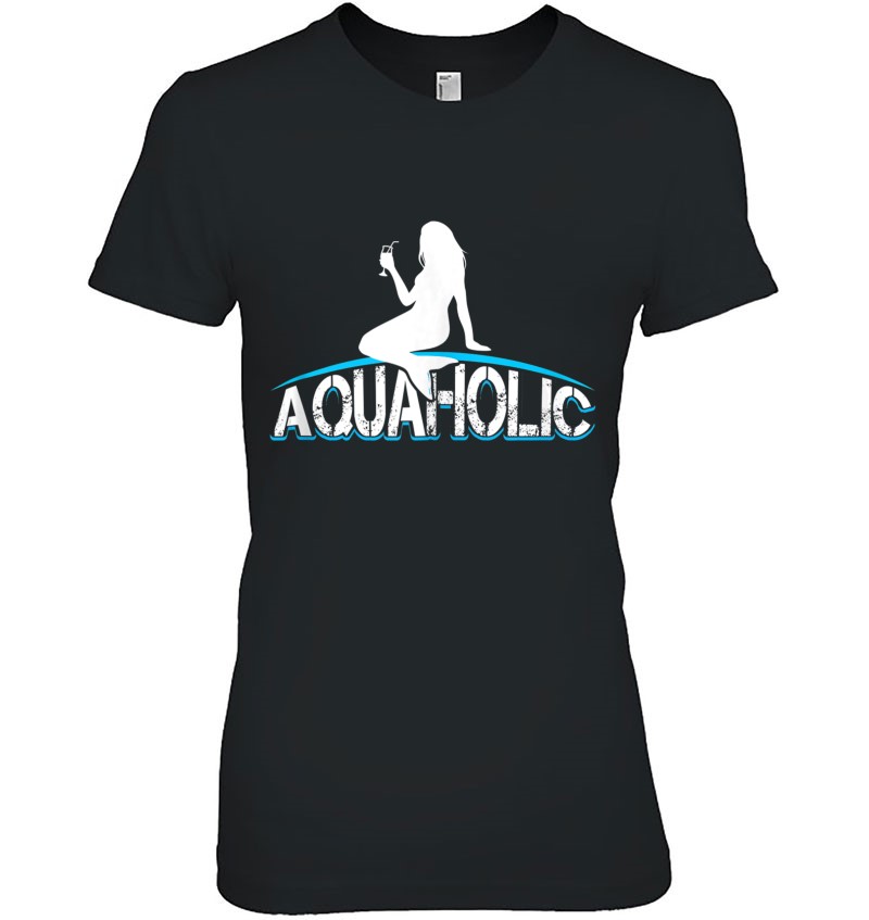 Funny Mermaid Aquaholic Drinking Tank Top Hoodie