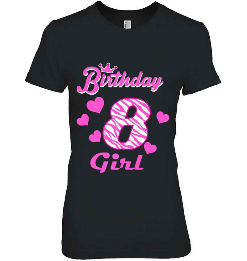 Happy Birthday Shirt, Girls 8Th Party 8 Years Old Bday Hoodie