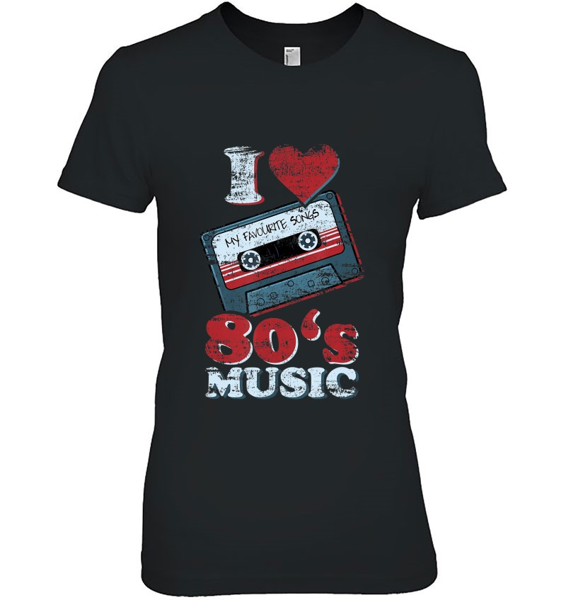 I Love 80S Music Old School Retro Fun Hoodie