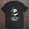 I Love Baby Pandas Panda Shirt For Girls Women Cute Tee