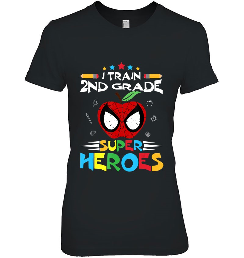 I Train 2Nd Grade Super Heroes Teacher Team Gift Ladies Tee