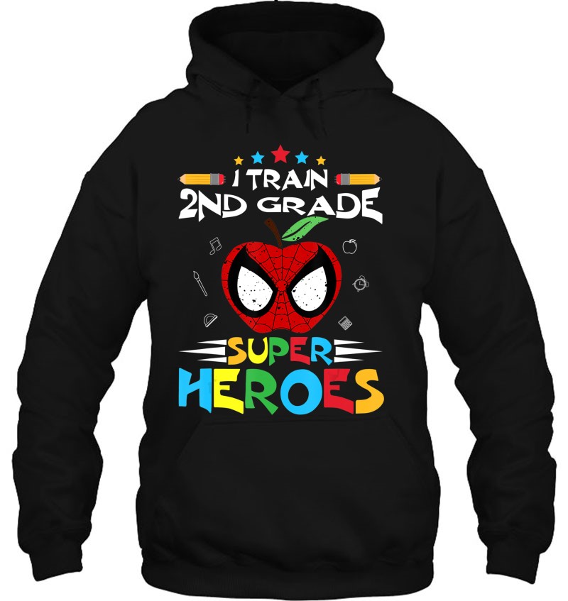 I Train 2Nd Grade Super Heroes Teacher Team Gift Hoodie