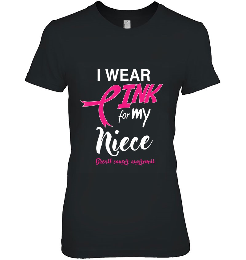 I Wear Pink For My Niece Breast Cancer Support Hoodie