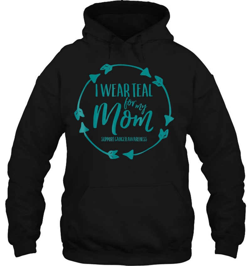 I Wear Teal For My Mom Shirt For Daughters Ovarian Cancer Mugs