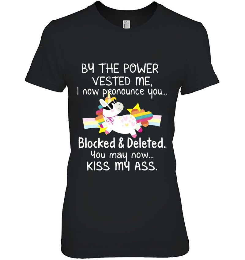 By The Power Vested Me I Now Pronounce You Blocked & Deleted Unicorn Version Hoodie