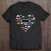 Heart Love Shark Faces Tee